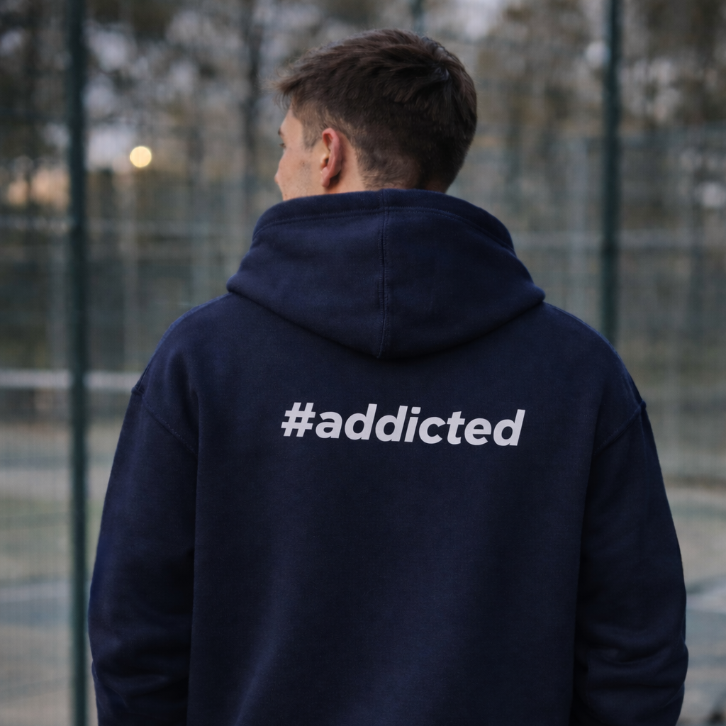 #addicted Statement Navy Padel Hoodie